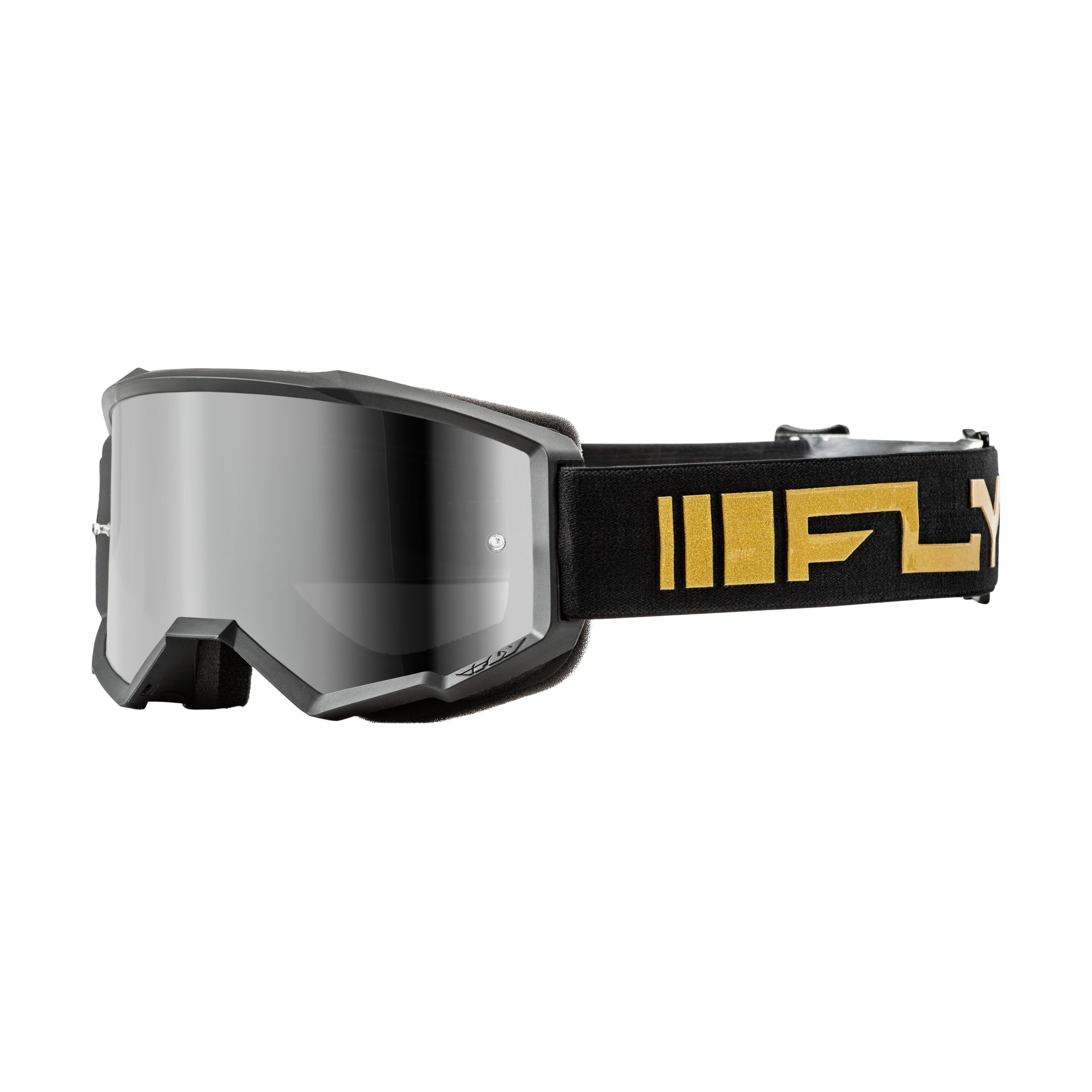 ZONE GOGGLE BLACK/GOLD W/ SILVER MIRROR/SMOKE LENS - 37-51520