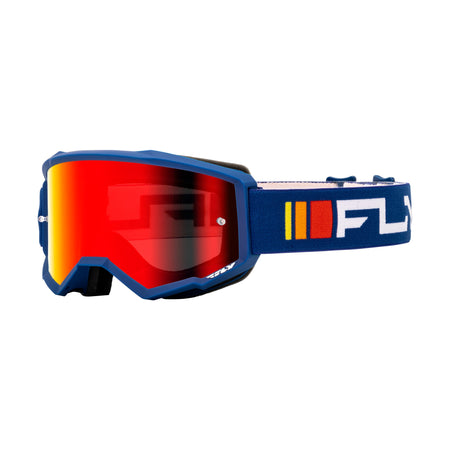 ZONE GOGGLE NAVY/WHITE W/ RED MIRROR/SMOKE LENS - 37-51521