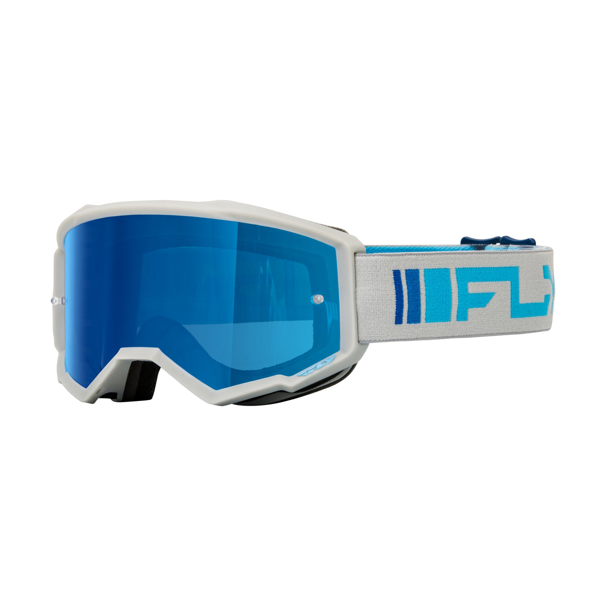 ZONE GOGGLE SILVER/BLUE W/ DARK BLUE MIRROR/SMOKE LENS - 37-51523