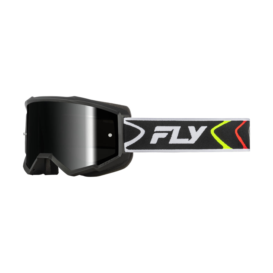 ZONE GOGGLE BLACK/WHITE W/BLACK MIRROR/SMOKE LENS - 37-51537