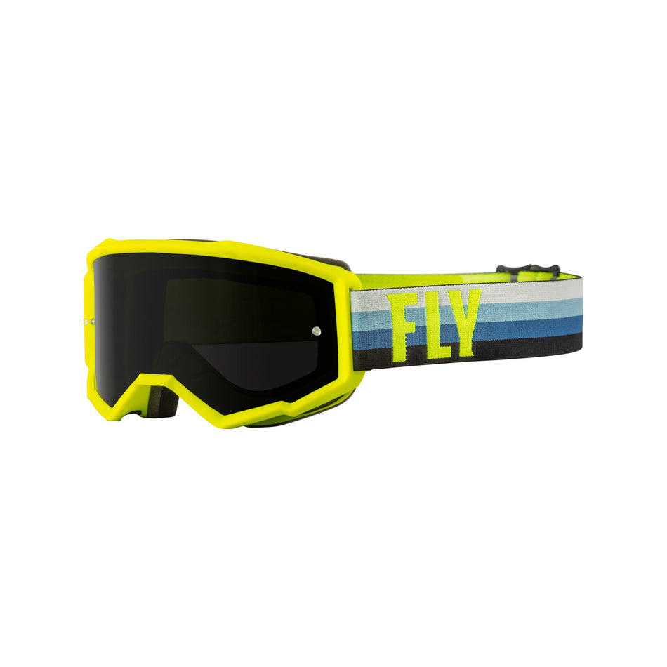 YOUTH ZONE GOGGLE HI-VIS/TEAL W/ DARK SMOKE LENS - 37-51715