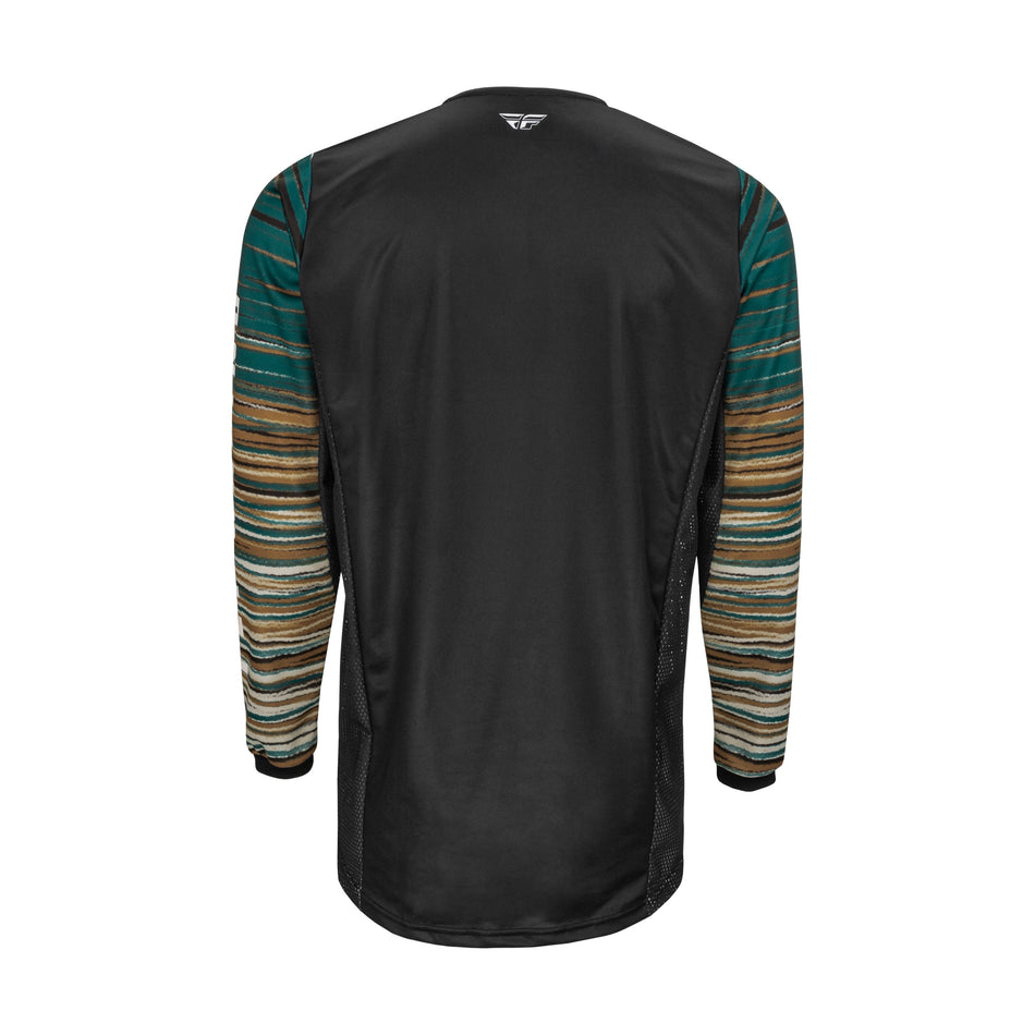 KINETIC WAVE JERSEY BLACK/RUM LG - 375-520L-1