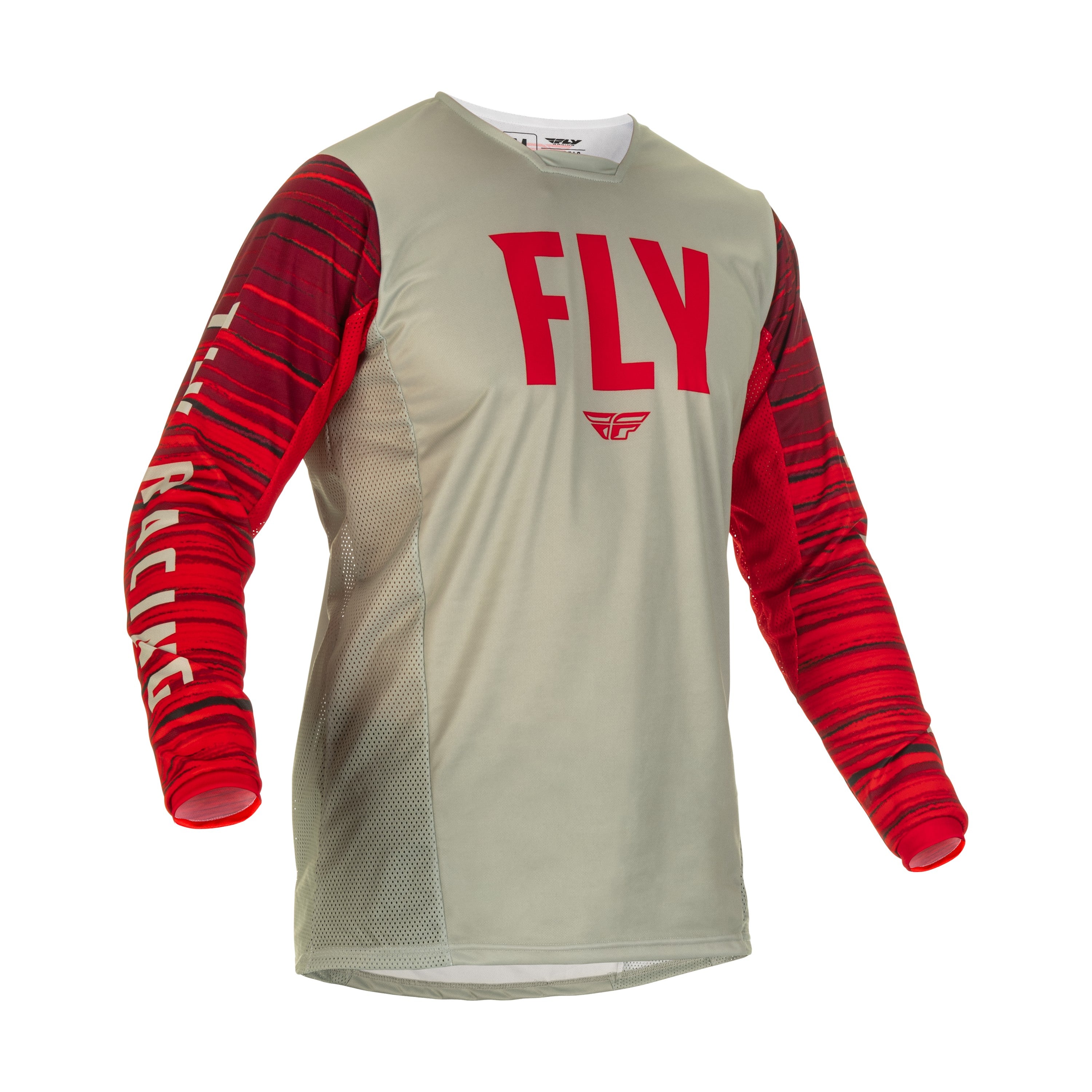 KINETIC WAVE JERSEY LIGHT GREY/RED 2X - 375-5222X