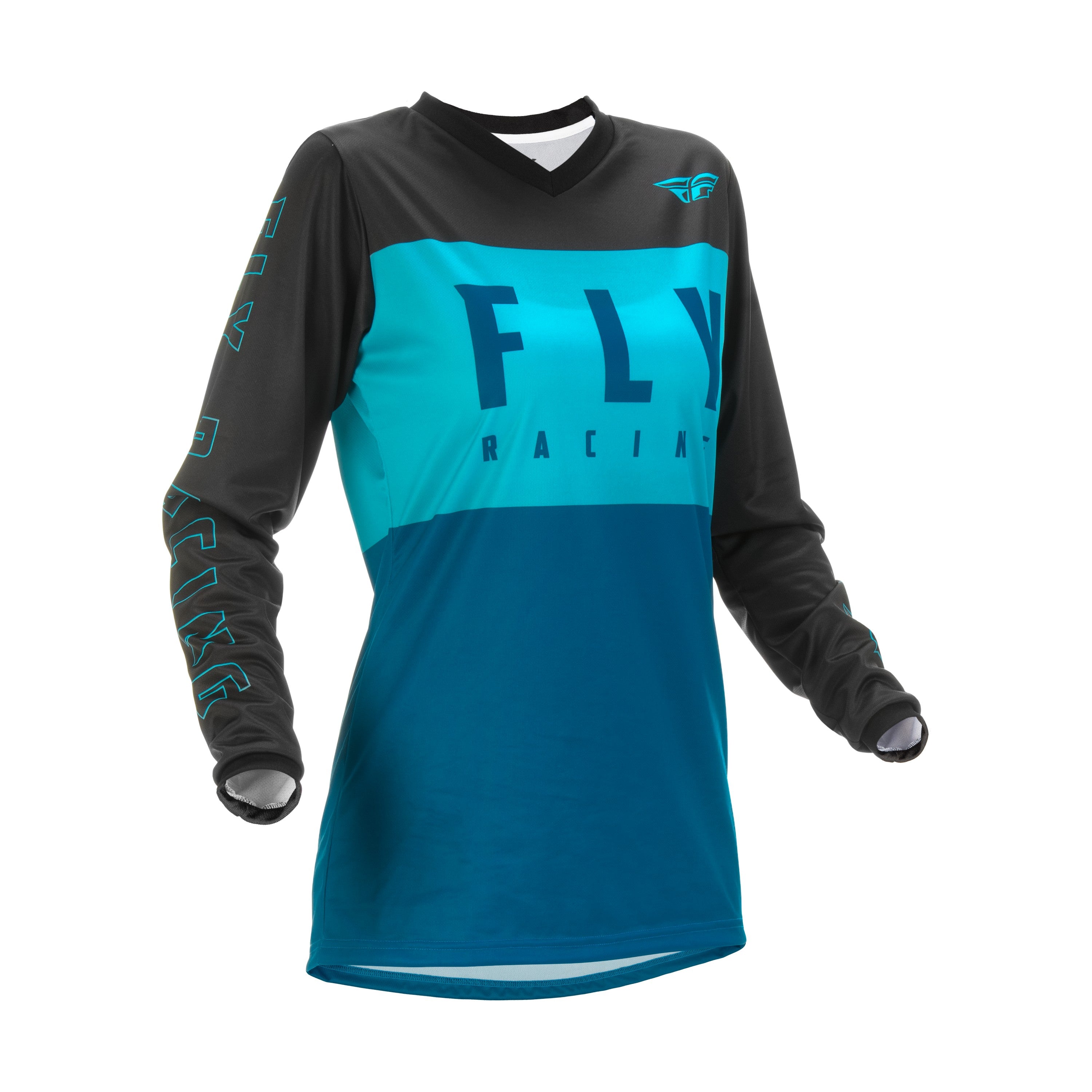 WOMEN'S F-16 JERSEY AQUA/DARK TEAL/BLACK SM - 375-820S