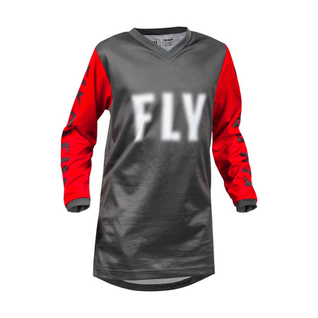 YOUTH F-16 JERSEY GREY/RED YL - 376-224YL