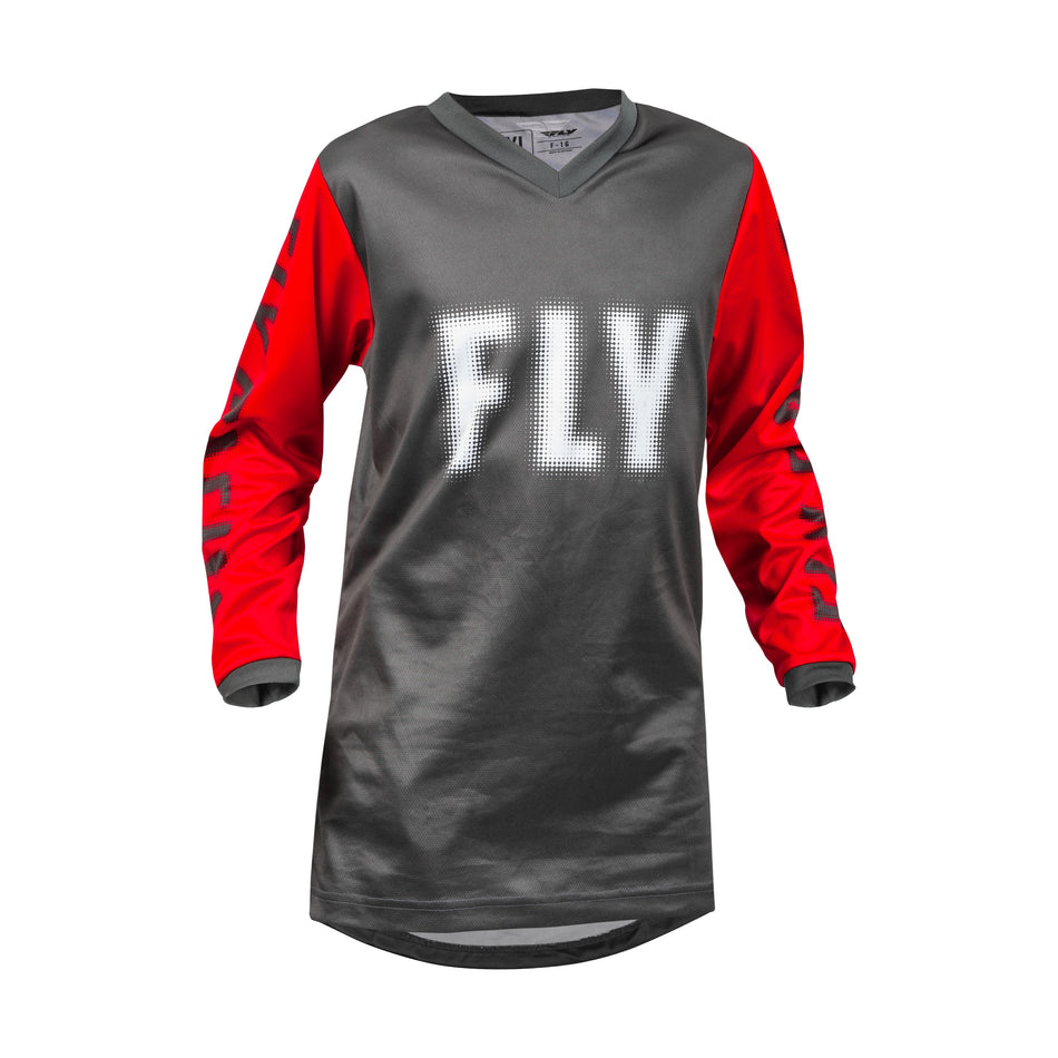YOUTH F-16 JERSEY GREY/RED YX - 376-224YX