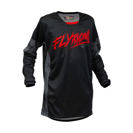 YOUTH KINETIC KHAOS JERSEY BLACK/RED/GREY YL - 376-420YL