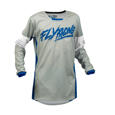 YOUTH KINETIC KHAOS JERSEY LIGHT GREY/BLUE/WHITE YL - 376-423YL