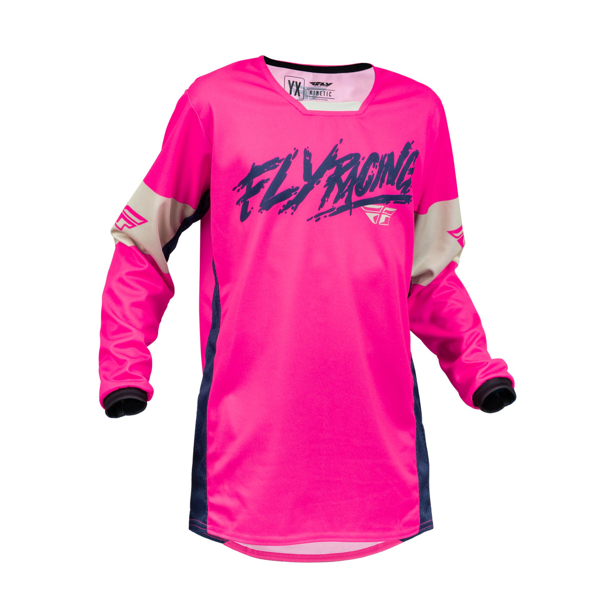 YOUTH KINETIC KHAOS JERSEY PINK/NAVY/TAN YL - 376-424YL
