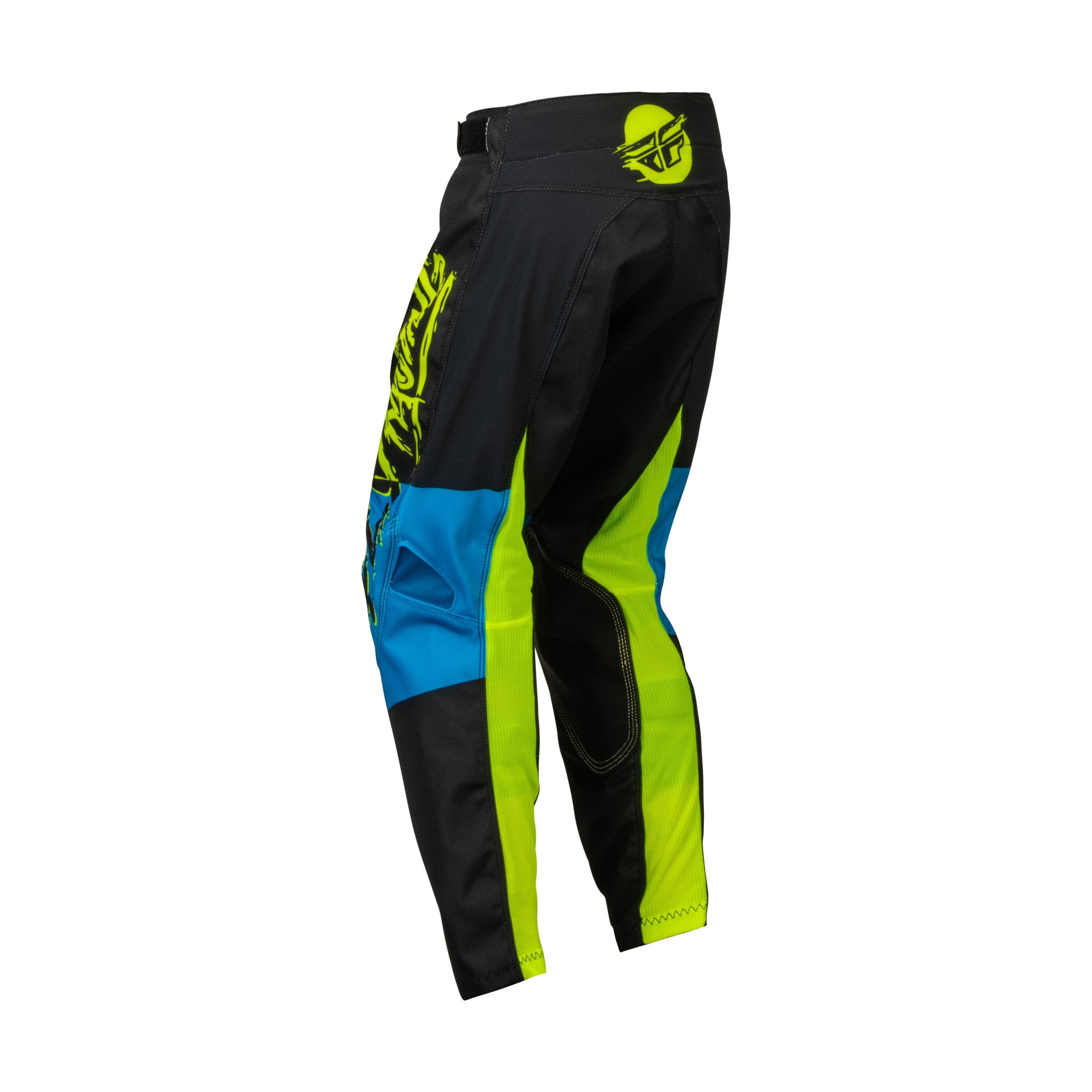 YOUTH KINETIC KHAOS PANTS HI-VIS/BLACK/CYAN SZ 20 - 376-43220-1