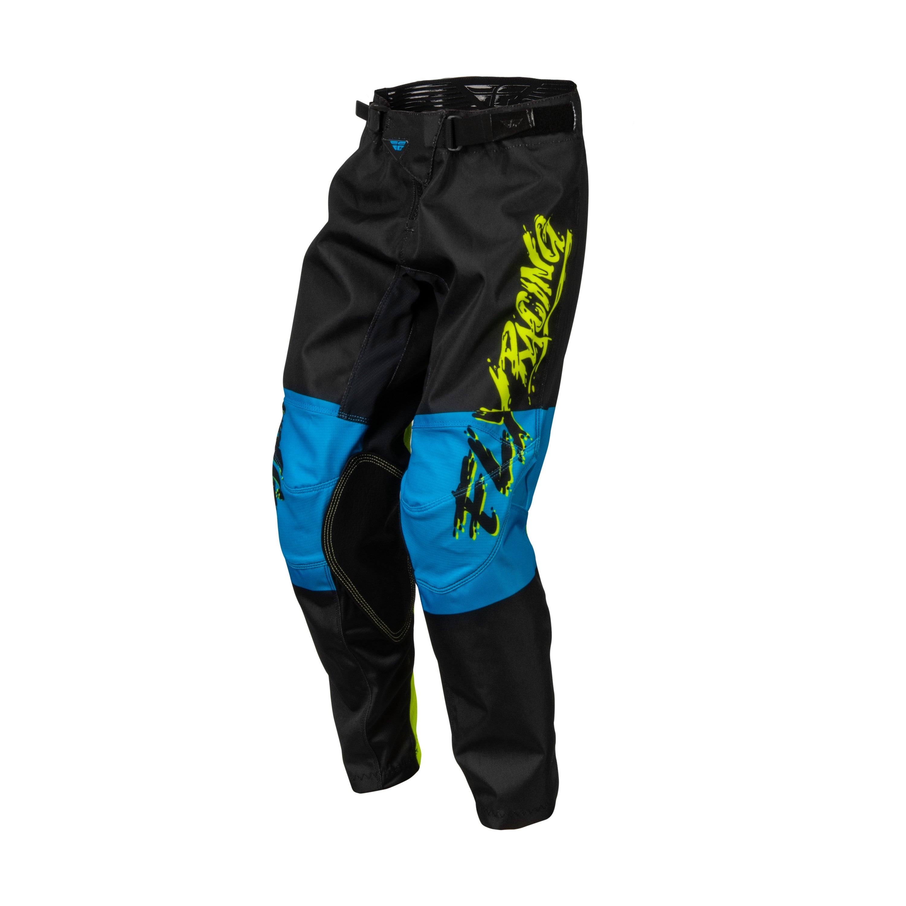 YOUTH KINETIC KHAOS PANTS HI-VIS/BLACK/CYAN SZ 20 - 376-43220-3