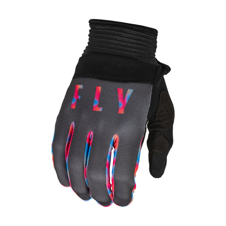 YOUTH F-16 GLOVES GREY/PINK/BLUE YL - 376-811YL
