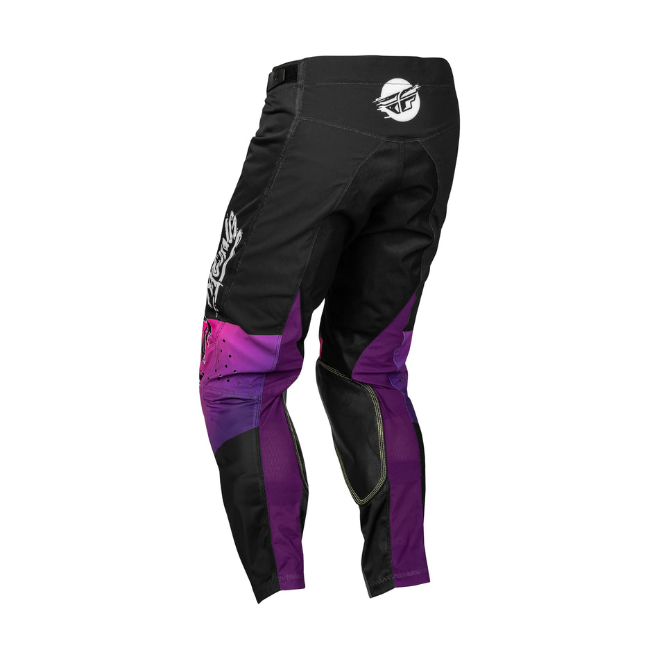 YOUTH KINETIC MESH KHAOS PANTS BLACK/PURPLE/PINK SZ 26 - 377-34026-1