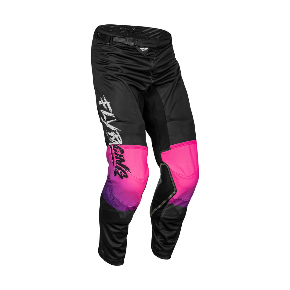 YOUTH KINETIC MESH KHAOS PANTS BLACK/PURPLE/PINK SZ 26 - 377-34026