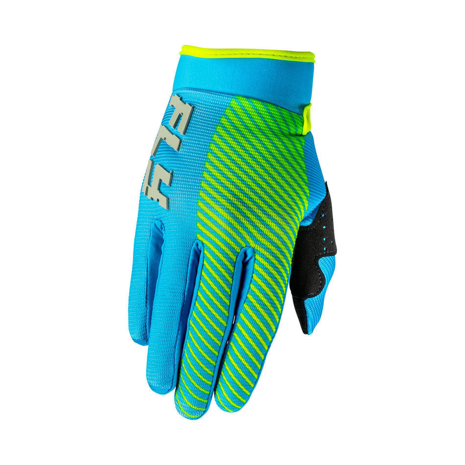 YOUTH F-16 GLOVES BLUE/HI-VIS YL - 379-213YL