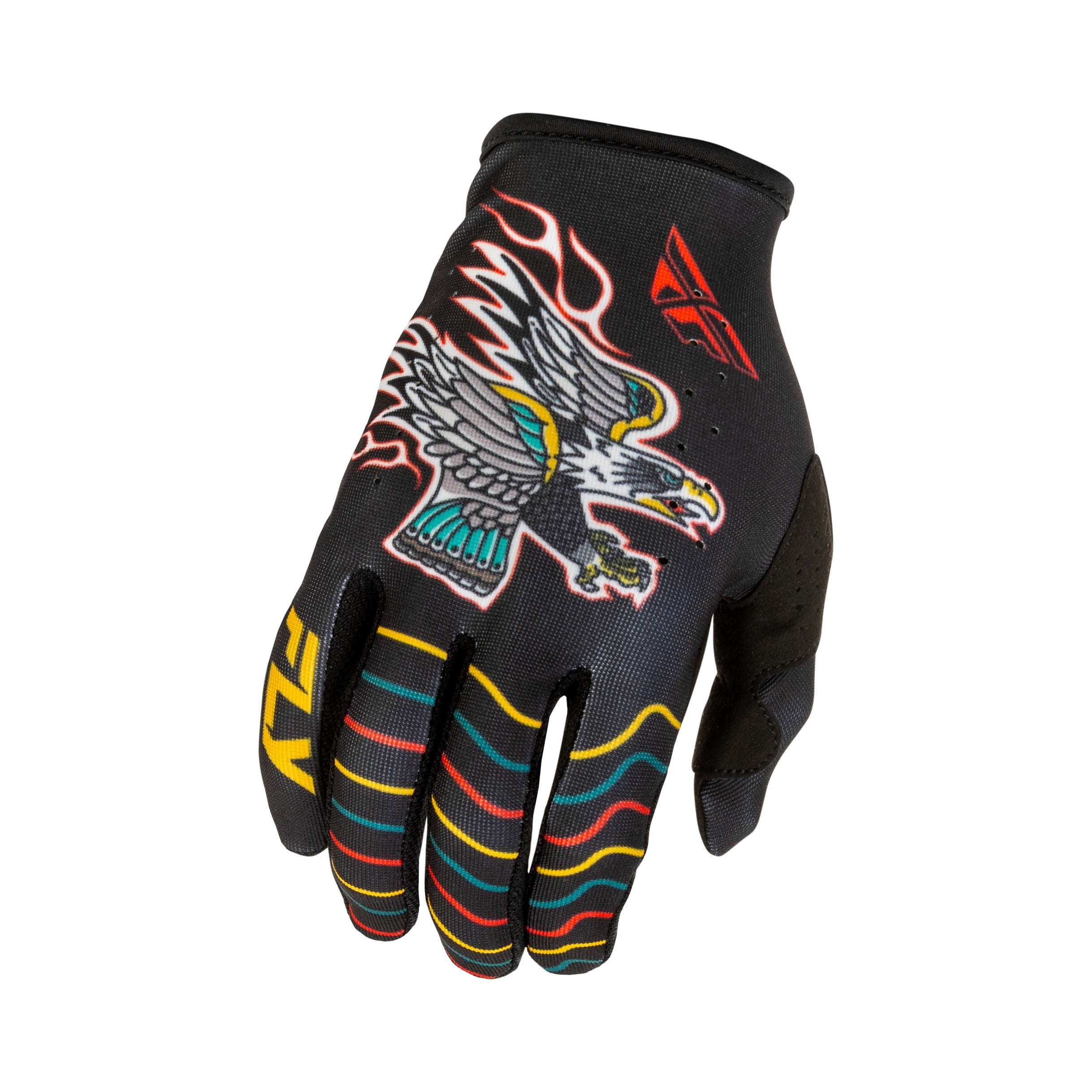 LITE AMERICANA GLOVES BLACK/RED/GOLD SM - 379-714S