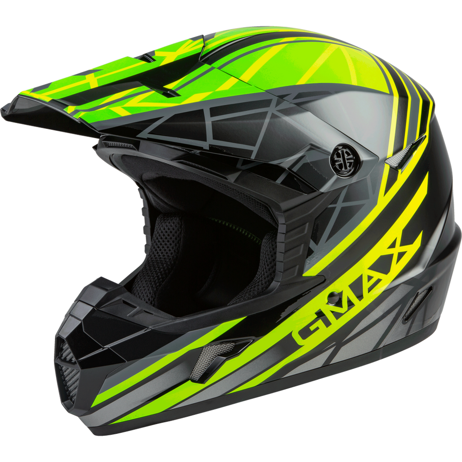 GMAX MX-46 Off-Road Mega Helmet Black/Hi-Vis/Grey