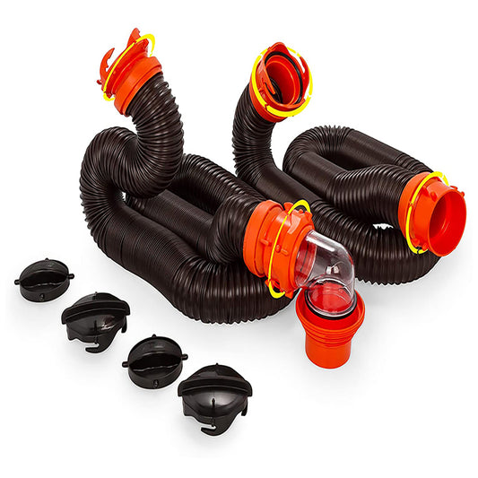 RhinoFLEX 20' Sewer Hose Kit w / 4N1,Elbow, Caps - Sewer Kit - 39741