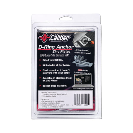 ZINC COATED TRAILER D-RING KIT - 42-5022-1