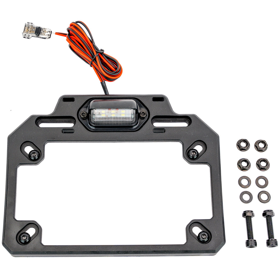 ADJUSTABLE LICENSE PLATE BRACKET W/ LED LIGHT - 45-2121