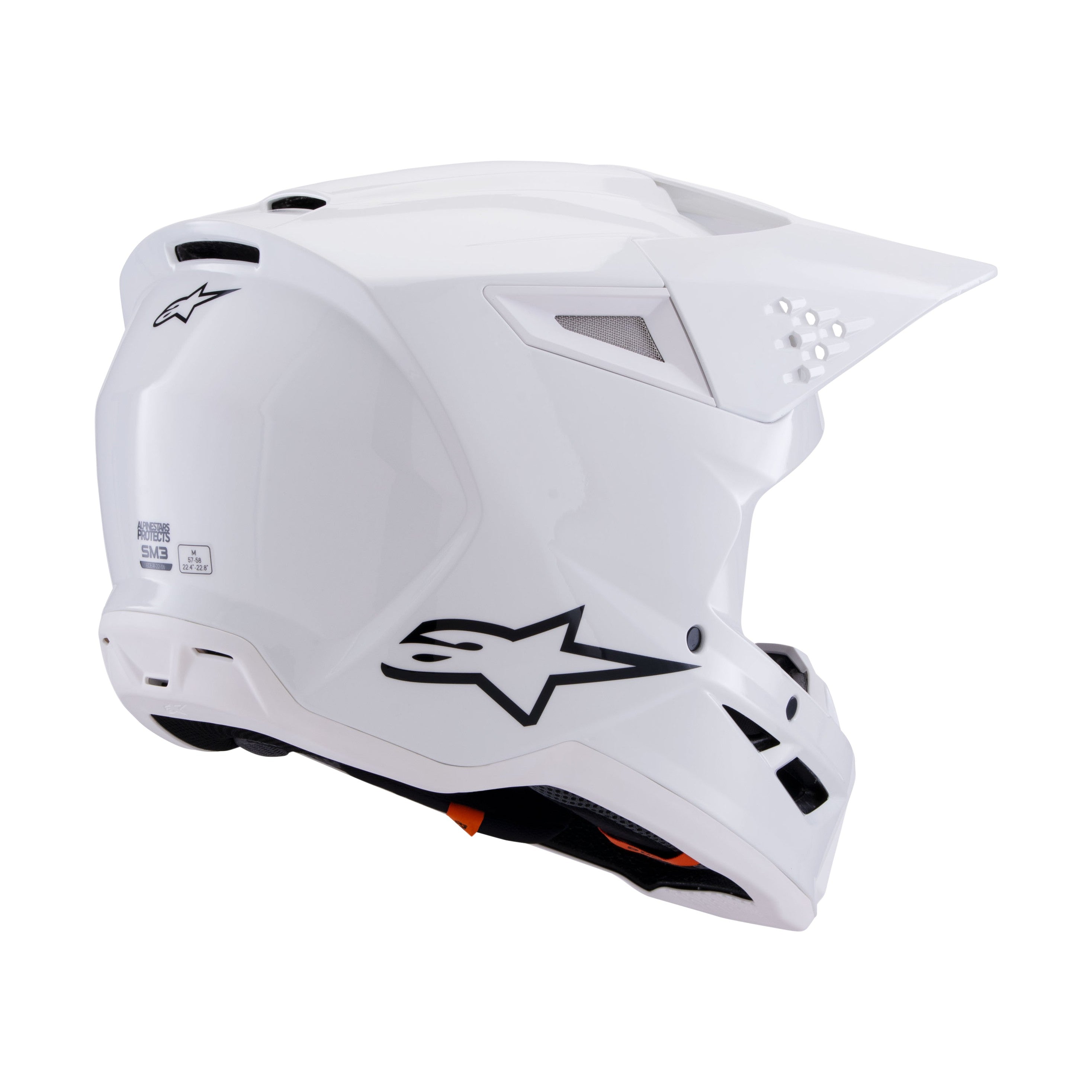 SM3 SOLID HELMET WHITE GLOSSY MD - 482-00117M-6