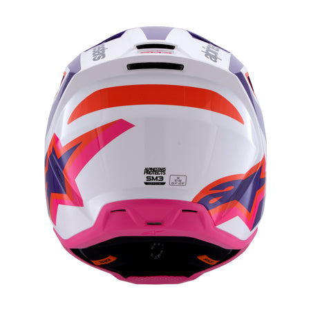 SM3 HEAT HELMET WHITE/PURPLE/PINK GLOSSY LG - 482-00120L-4