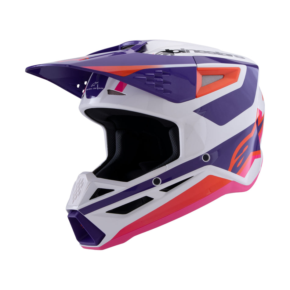 SM3 HEAT HELMET WHITE/PURPLE/PINK GLOSSY LG - 482-00120L