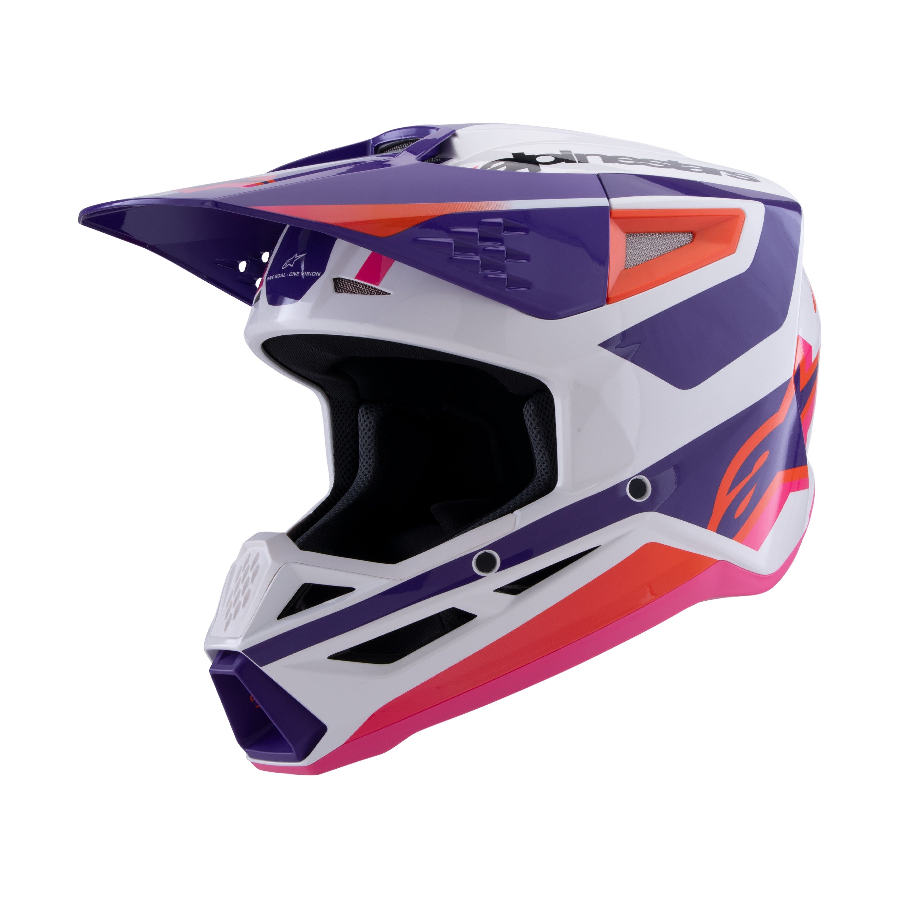 SM3 HEAT HELMET WHITE/PURPLE/PINK GLOSSY MD - 482-00120M