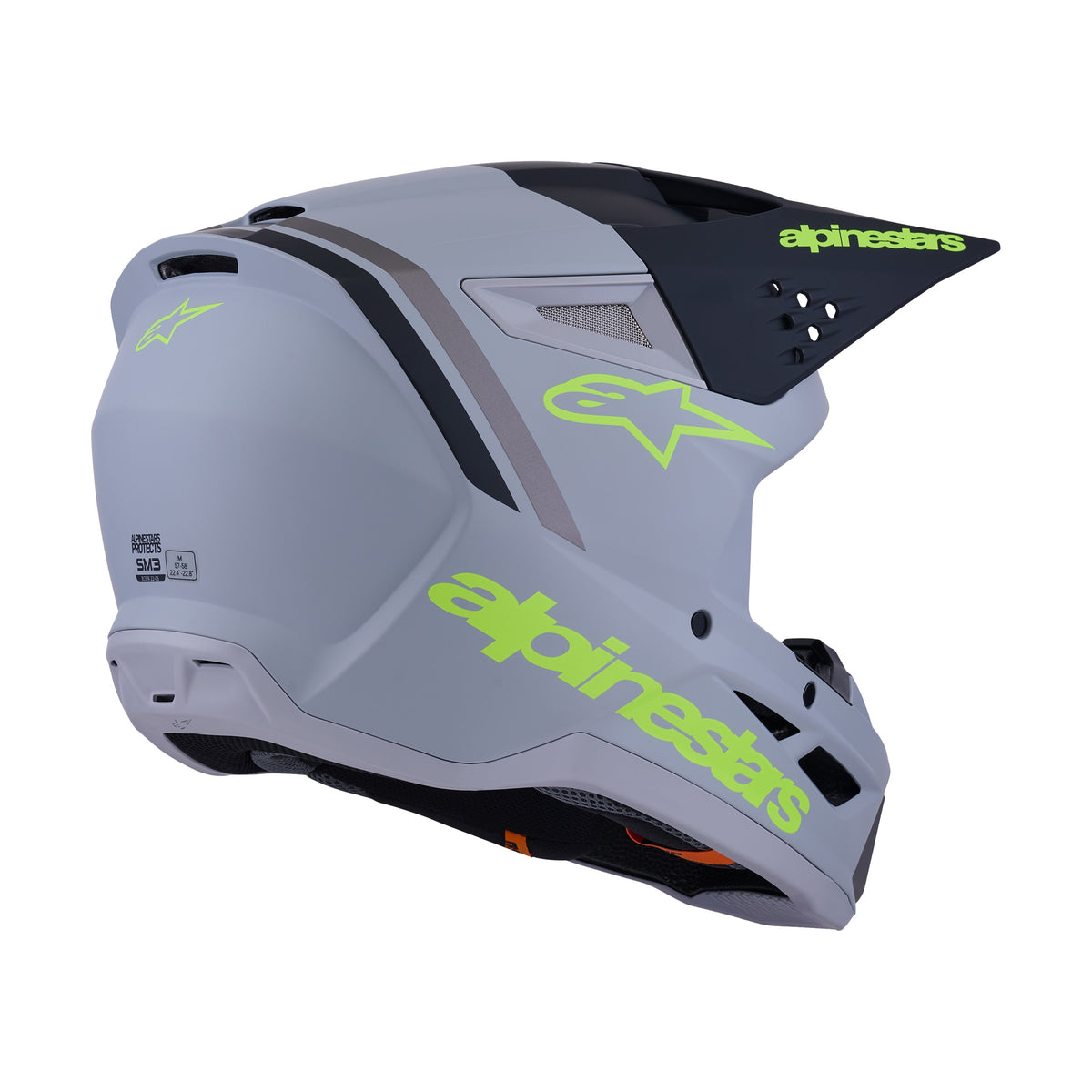 SM3 RADIUM HELMET GRY/BLK/YLW FLUO MATT MD - 482-00183M-4