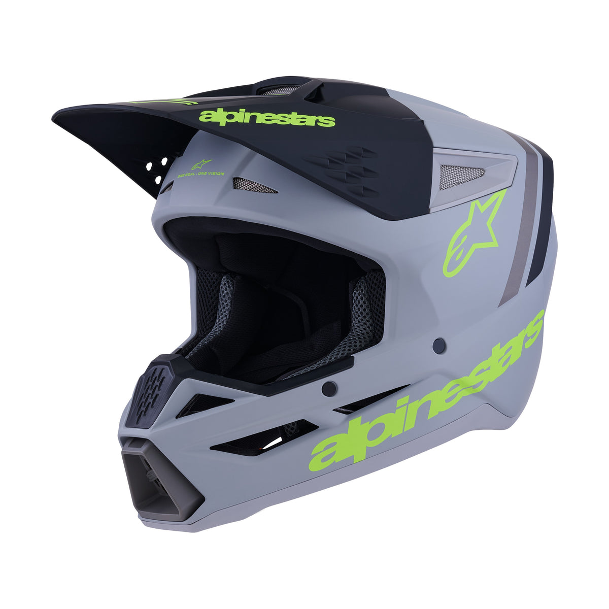 SM3 RADIUM HELMET GRY/BLK/YLW FLUO MATT MD - 482-00183M-5