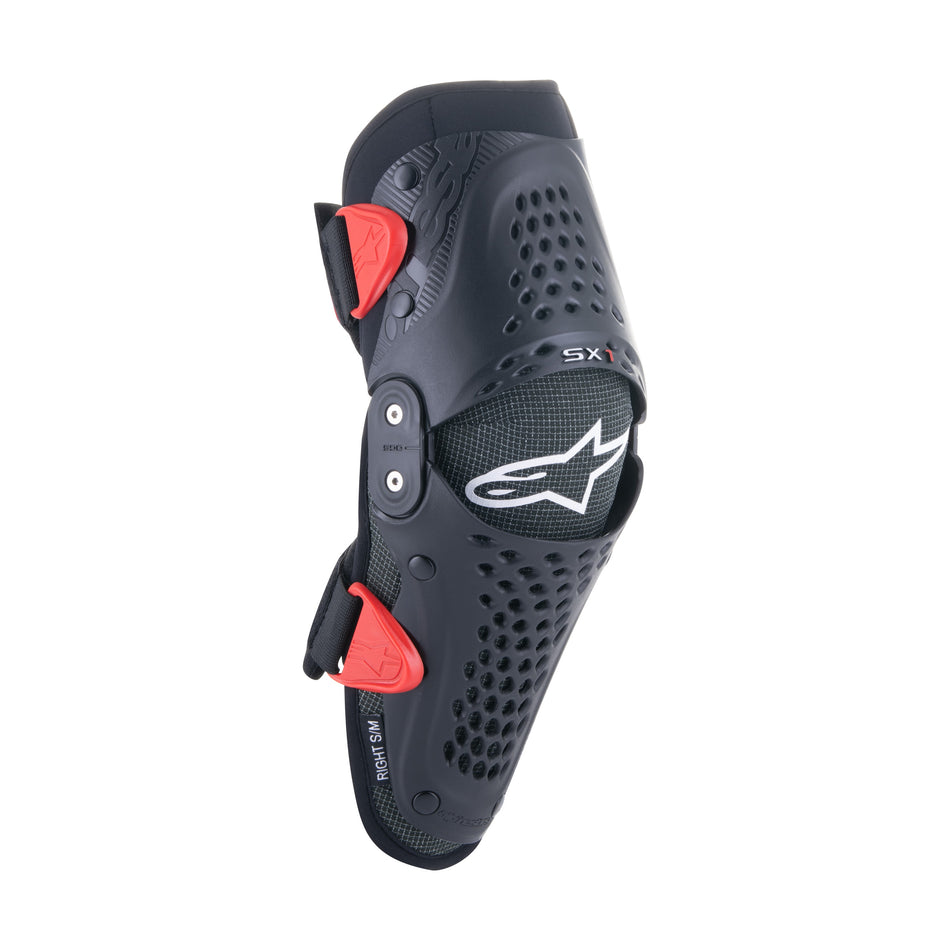 SX-1 YOUTH KNEE PROTECTOR BLACK/RED SM/MD - 482-6152S