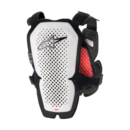A-1 CHEST PROTECTOR WHITE/BLACK/RED MD/LG - 482-62012-1