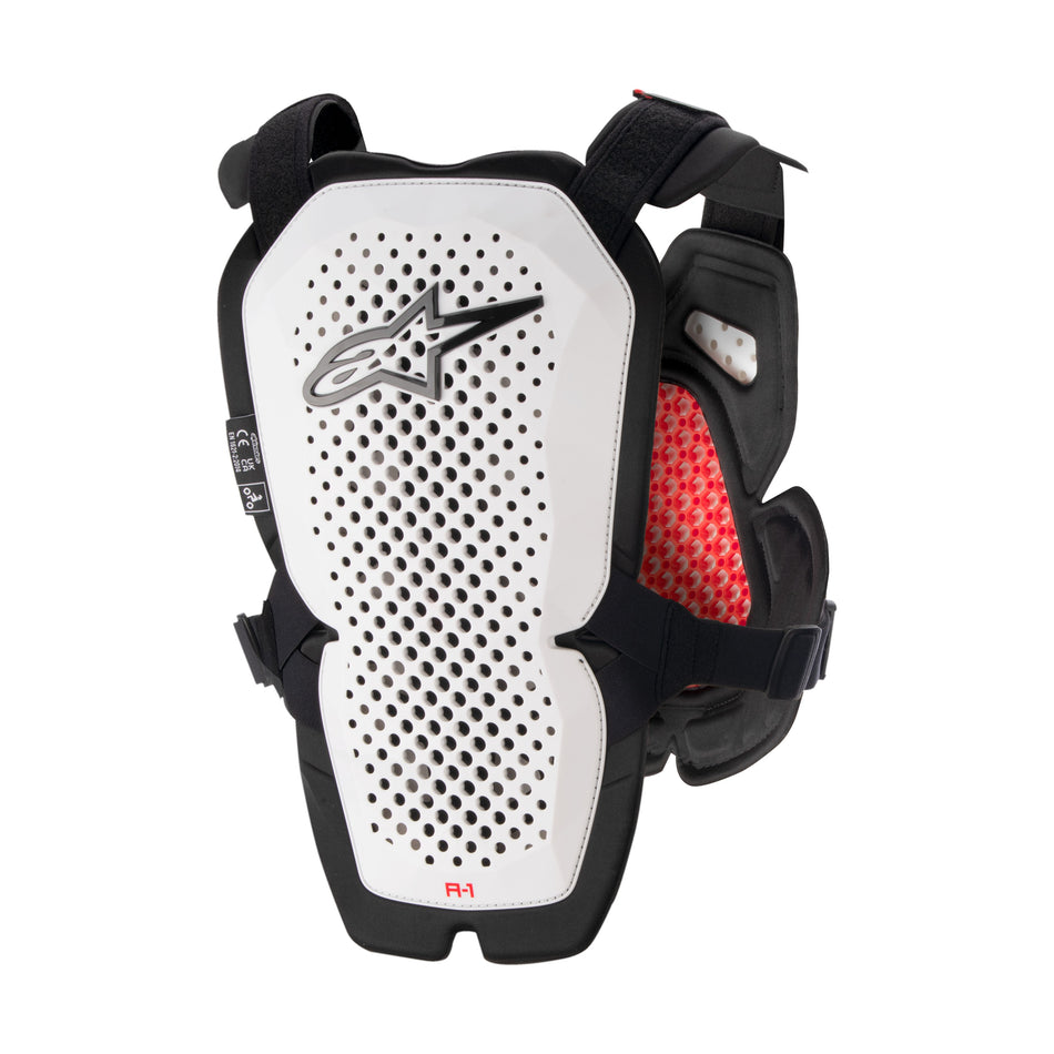 A-1 CHEST PROTECTOR WHITE/BLACK/RED MD/LG - 482-62012-1