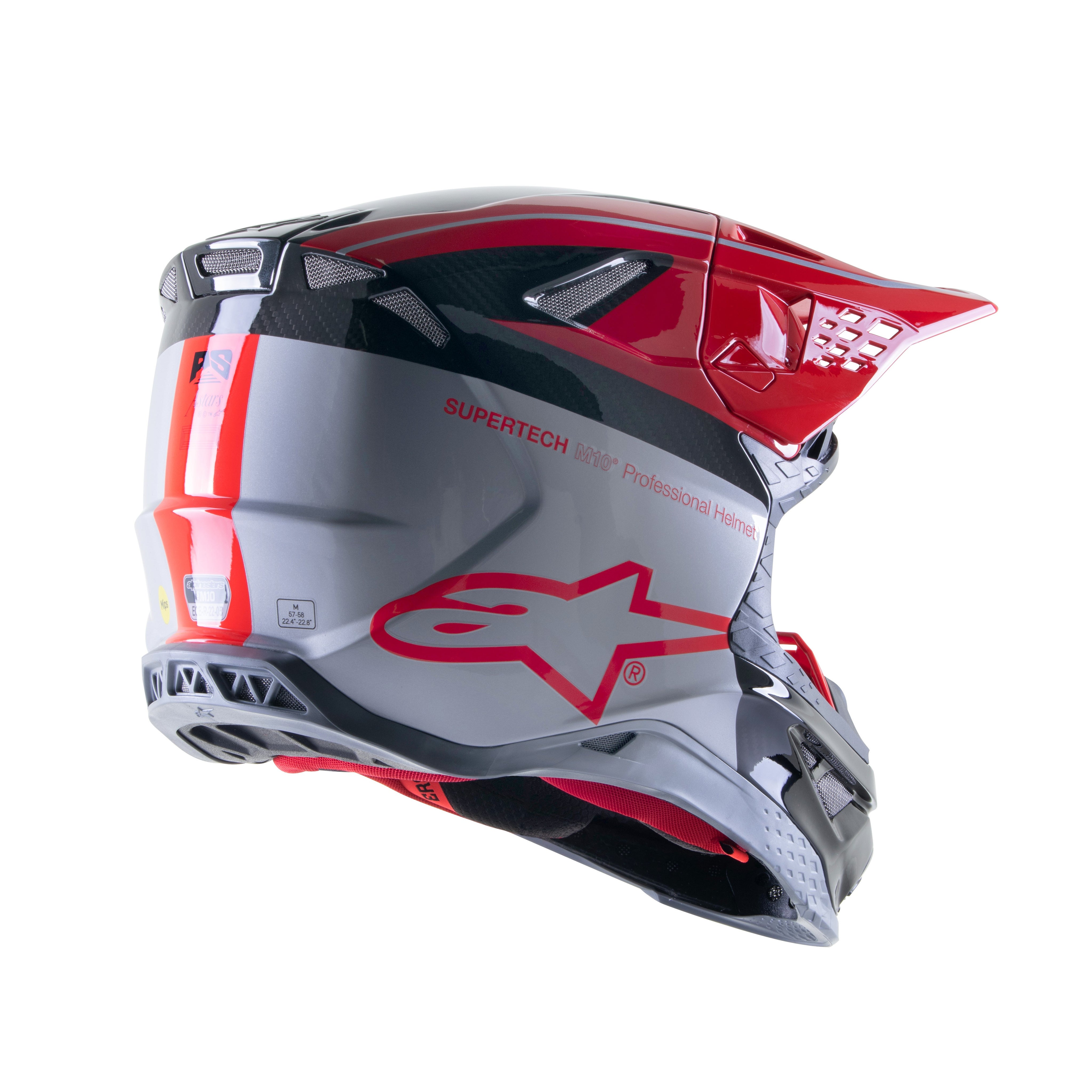 S-M10 HELMET ACUMEN LE RED FLAKE/BLACK/SILVER XL - 482-9020X-6