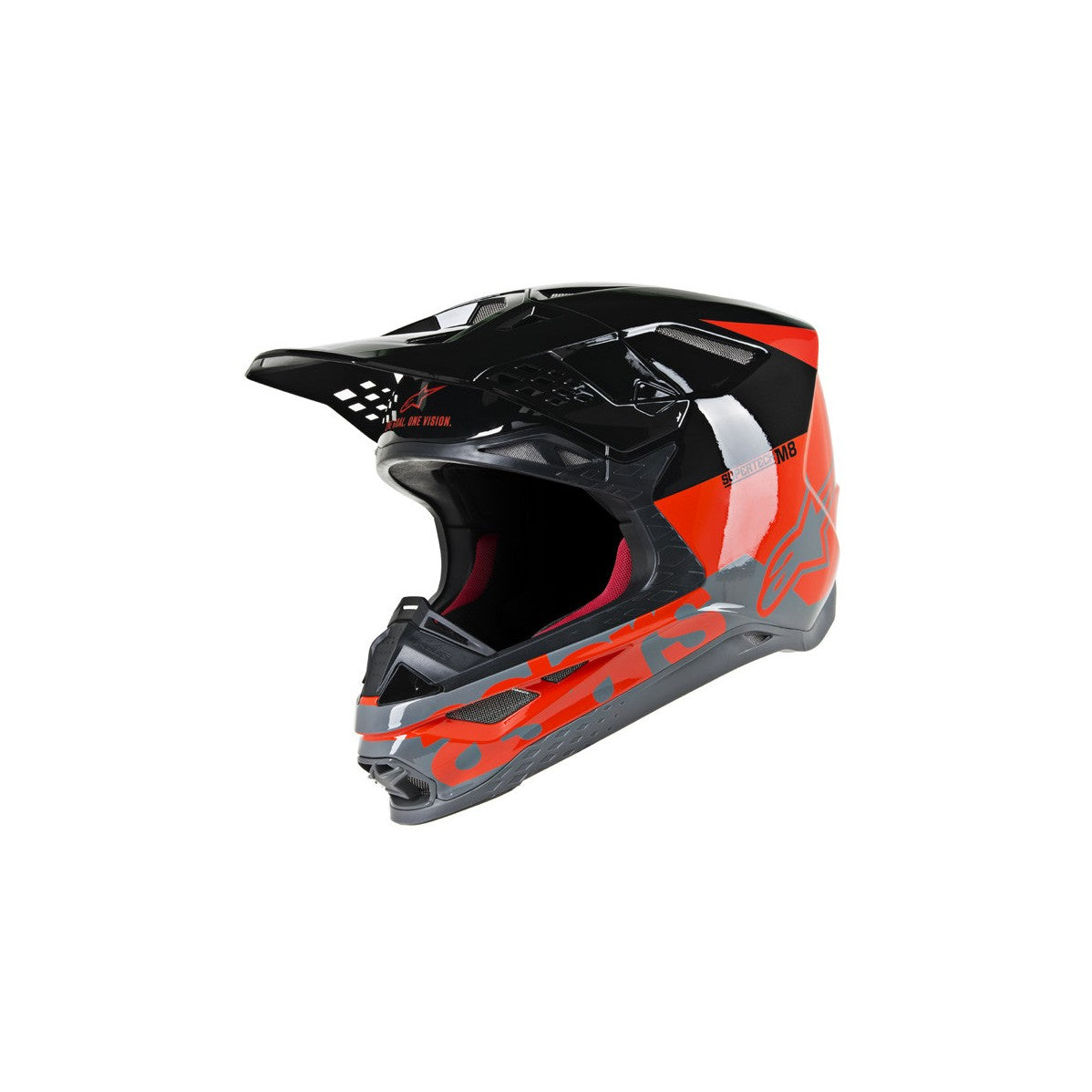 S.TECH S-M8 RADIUM HELMET RED/BLACK/GREY 2X - 482-91162X