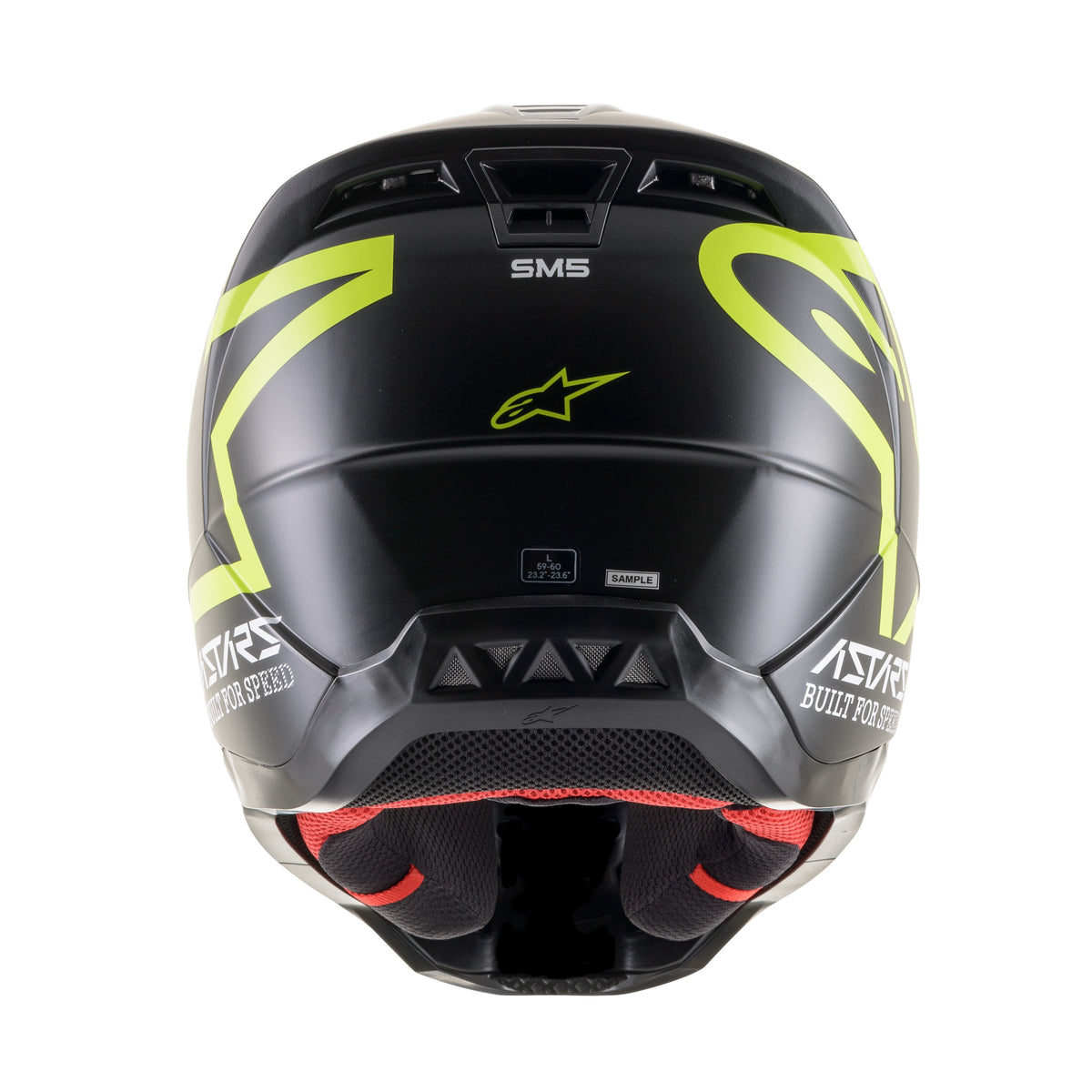 S-M5 COMPASS HELMET MATTE BLACK/YELLOW FLUO MD - 482-9204M-3