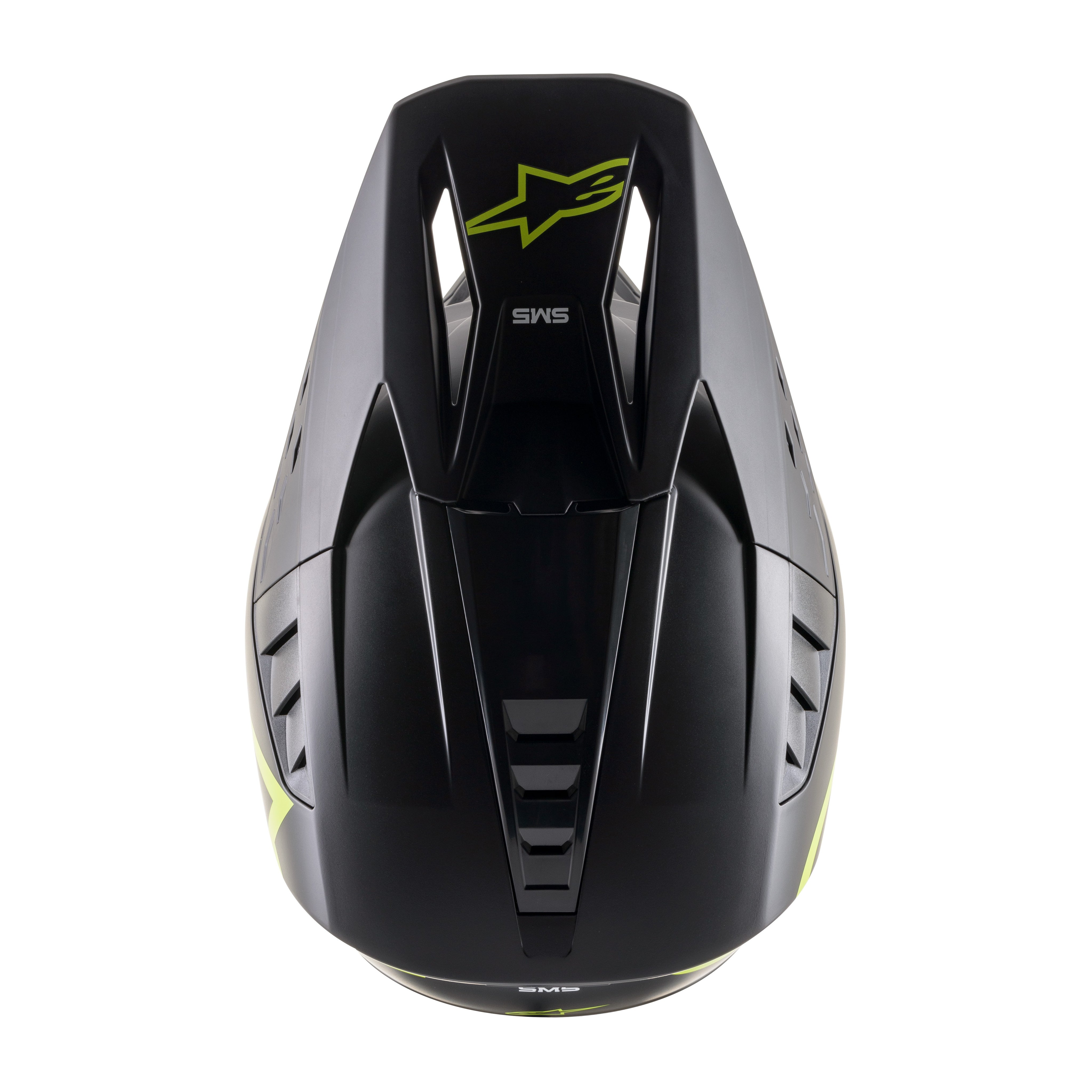 S-M5 COMPASS HELMET MATTE BLACK/YELLOW FLUO MD - 482-9204M-4