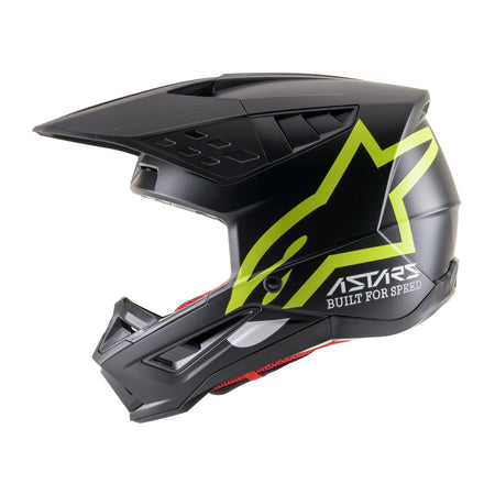 S-M5 COMPASS HELMET MATTE BLACK/YELLOW FLUO MD - 482-9204M