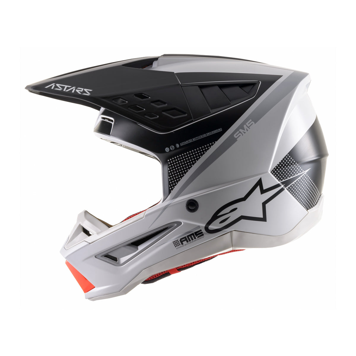 S-M5 RAYON HELMET MATTE LIGHT GREY/BLK/SLVR XL - 482-9208X