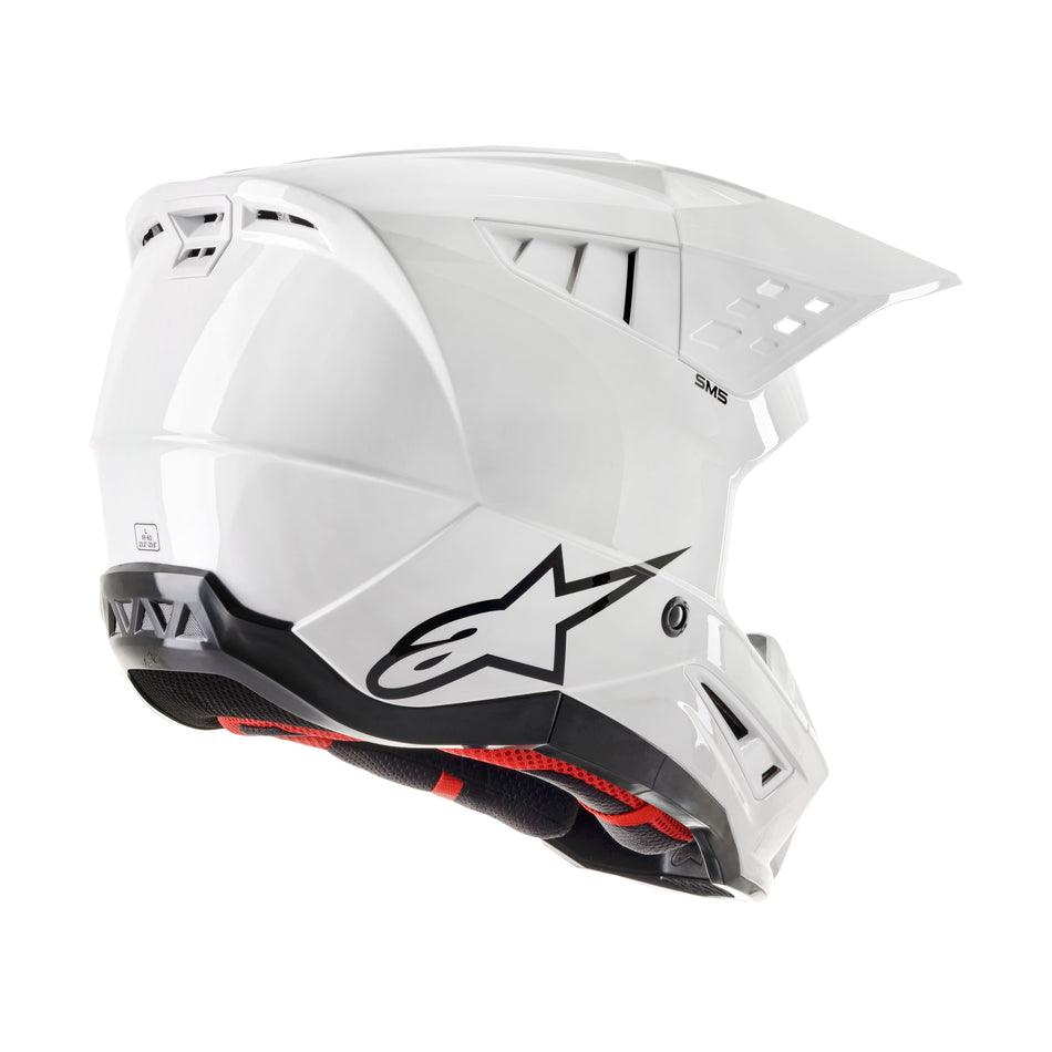 S-M5 SOLID HELMET WHITE GLOSSY MD - 482-9223M-1