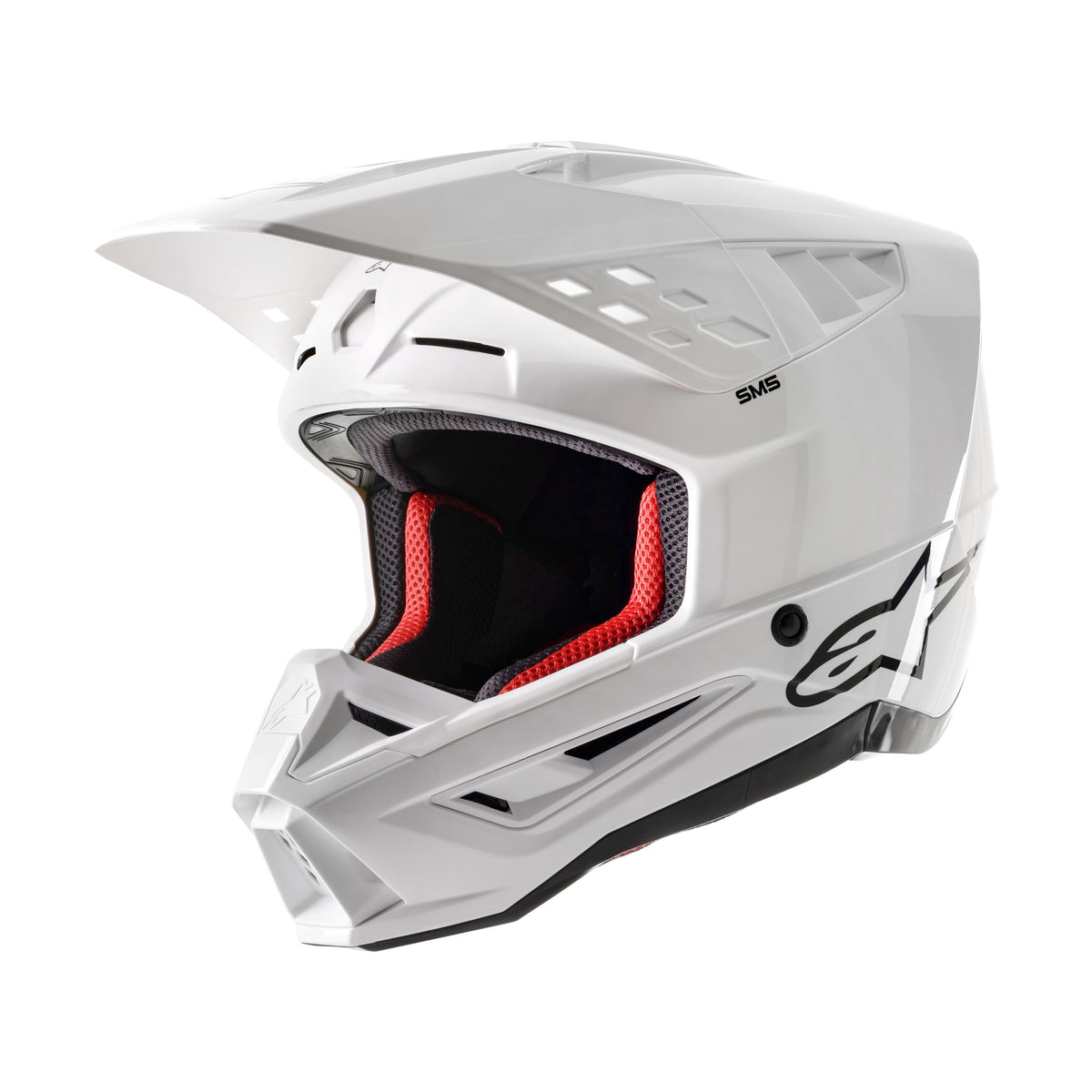 S-M5 SOLID HELMET WHITE GLOSSY MD - 482-9223M