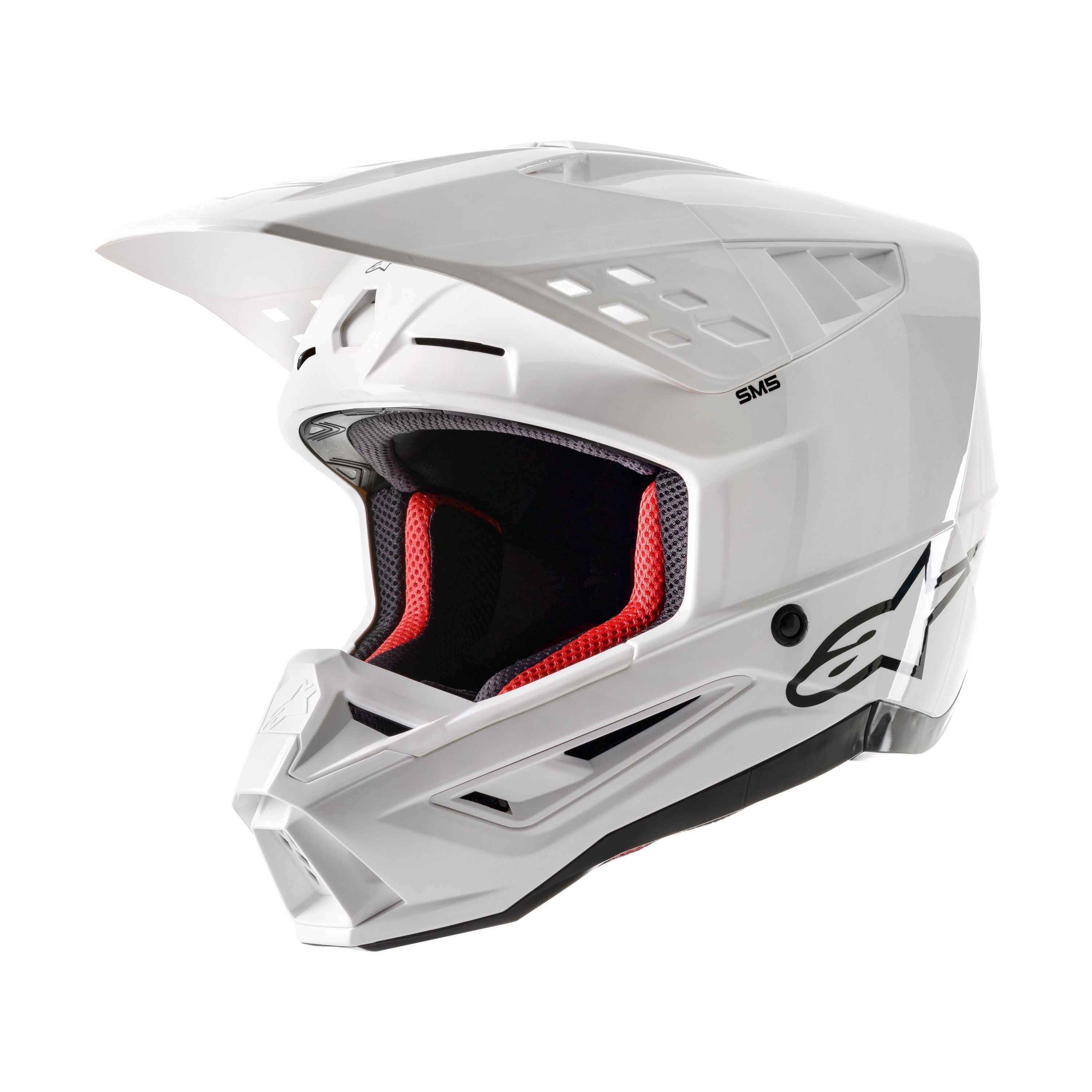 S-M5 SOLID HELMET WHITE GLOSSY MD - 482-9223M
