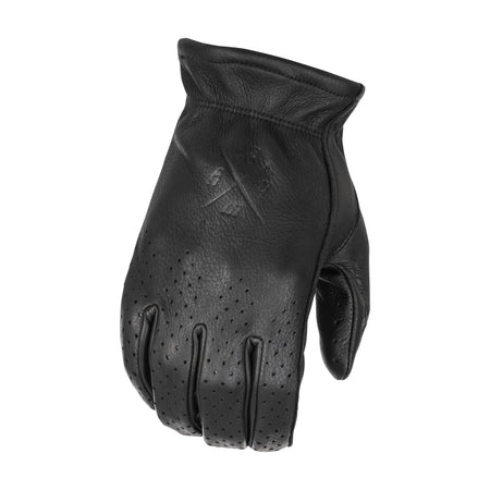 LOUIE PERFORATED GLOVES BLACK LG - 489-0050L