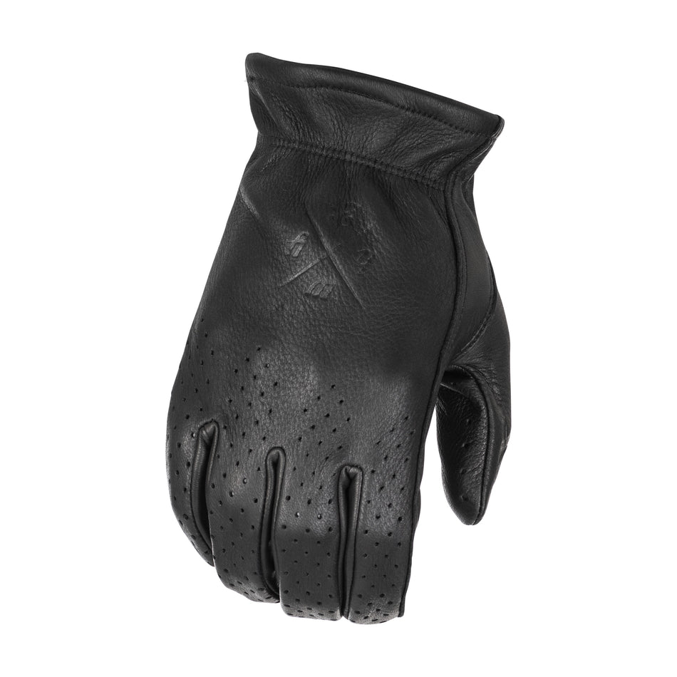 LOUIE PERFORATED GLOVES BLACK LG - 489-0050L