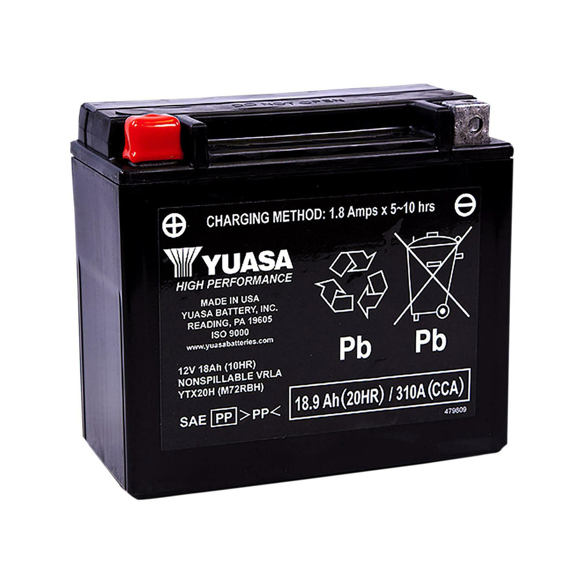 BATTERY YTX20H SEALED FACTORY ACTIVATED - 49-1946