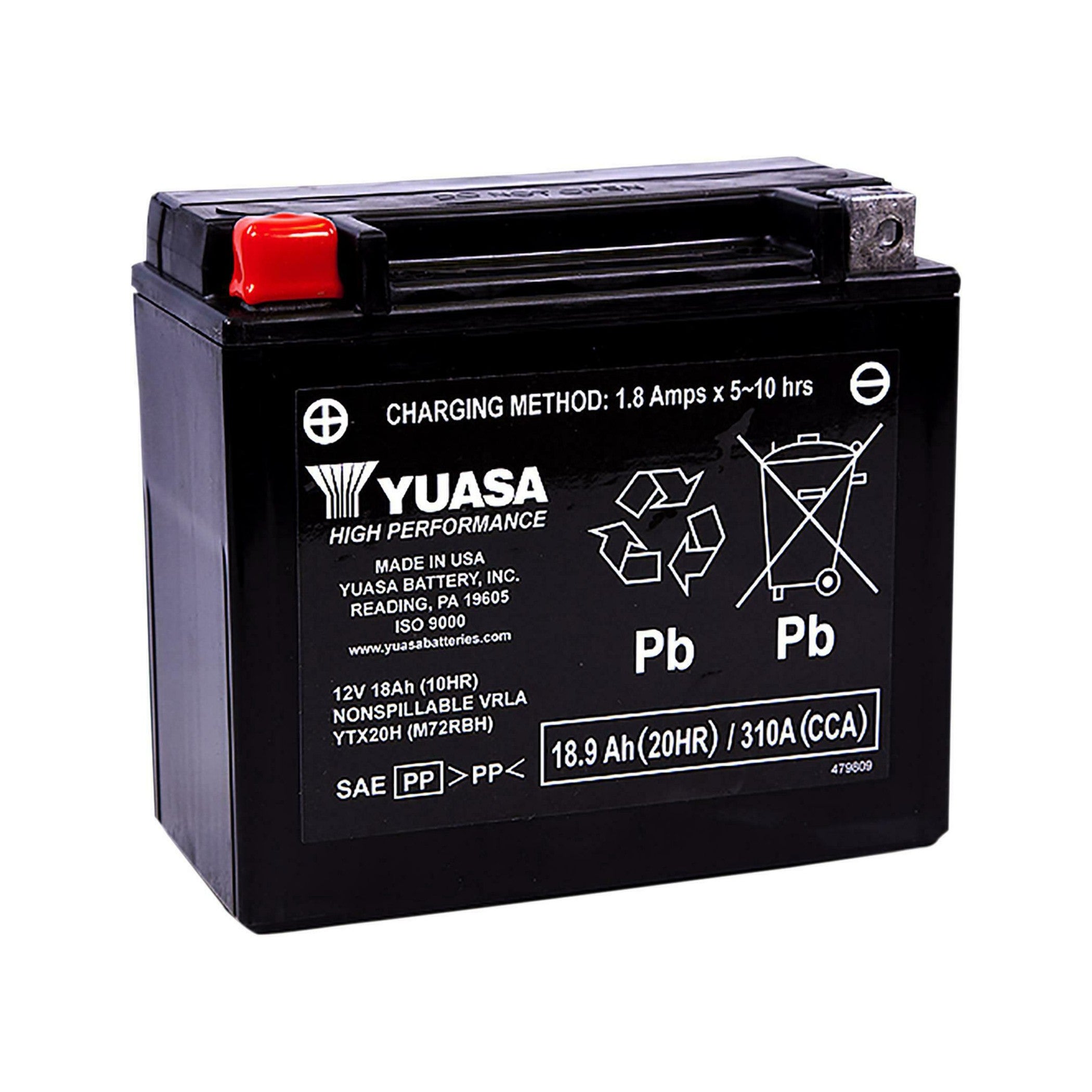 BATTERY YTX20H SEALED FACTORY ACTIVATED - 49-1946