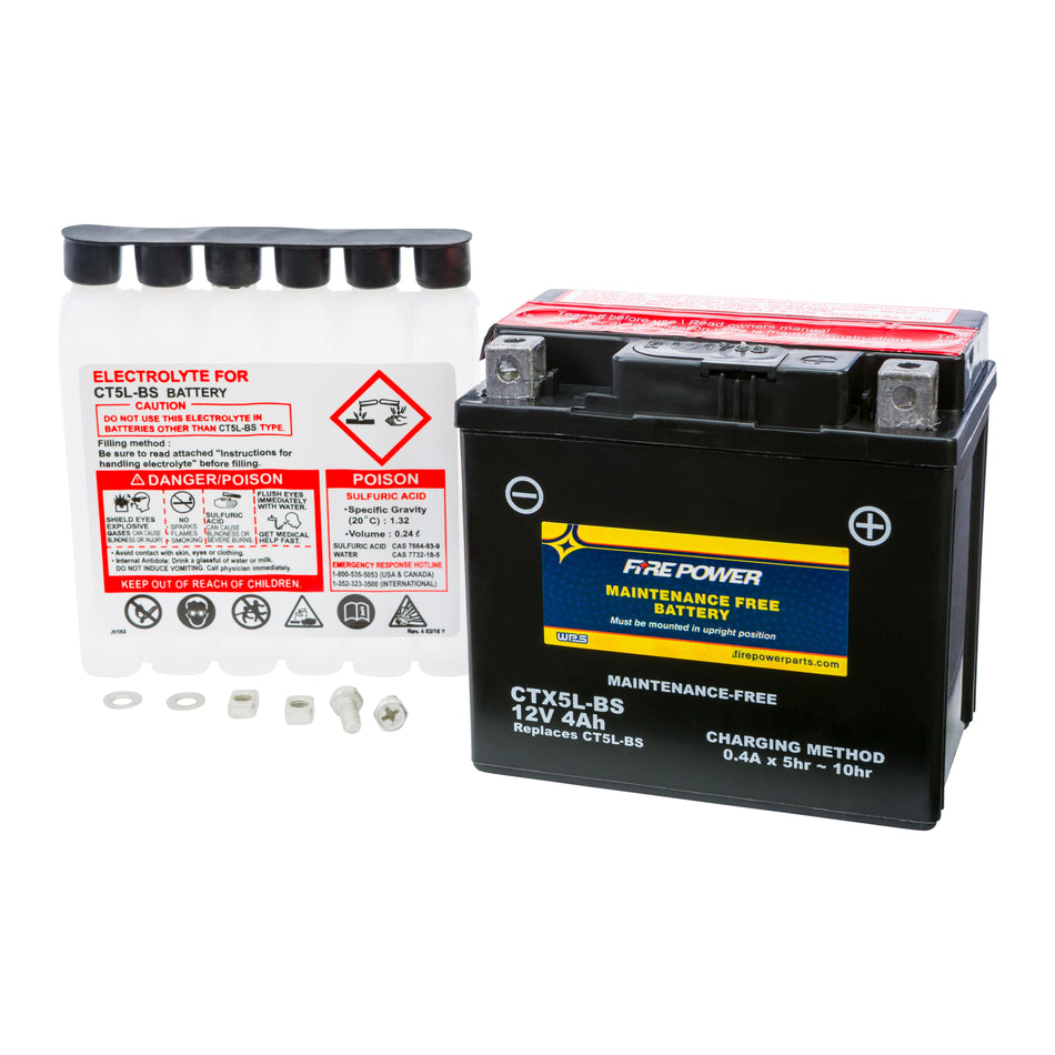 BATTERY CTX5L-BS MAINTENANCE FREE - 49-2266