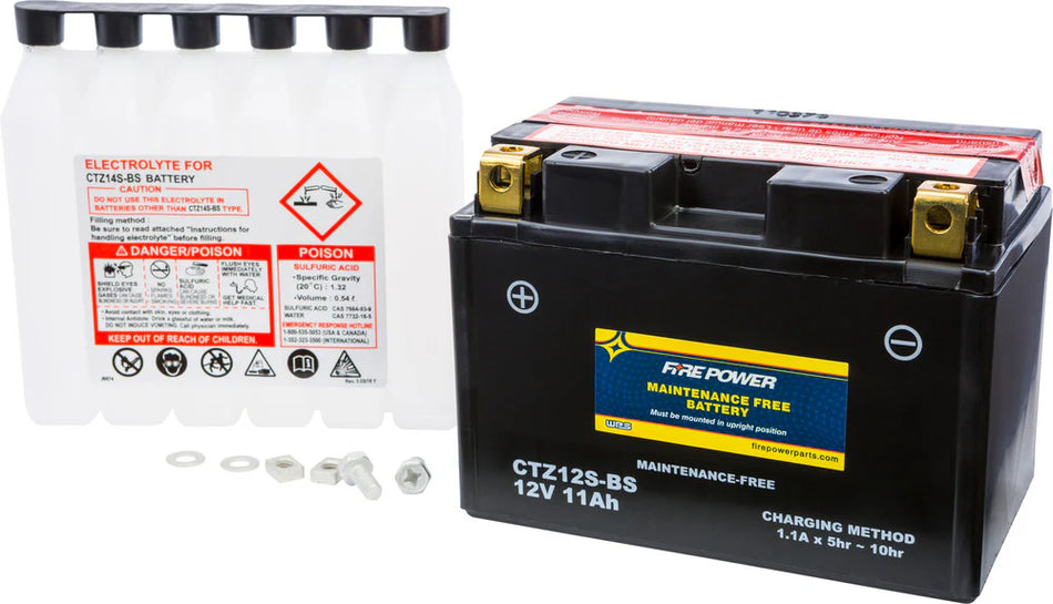 FIRE POWER BATTERY CTZ12S-BS MAINTENANCE FREE - 49-2294