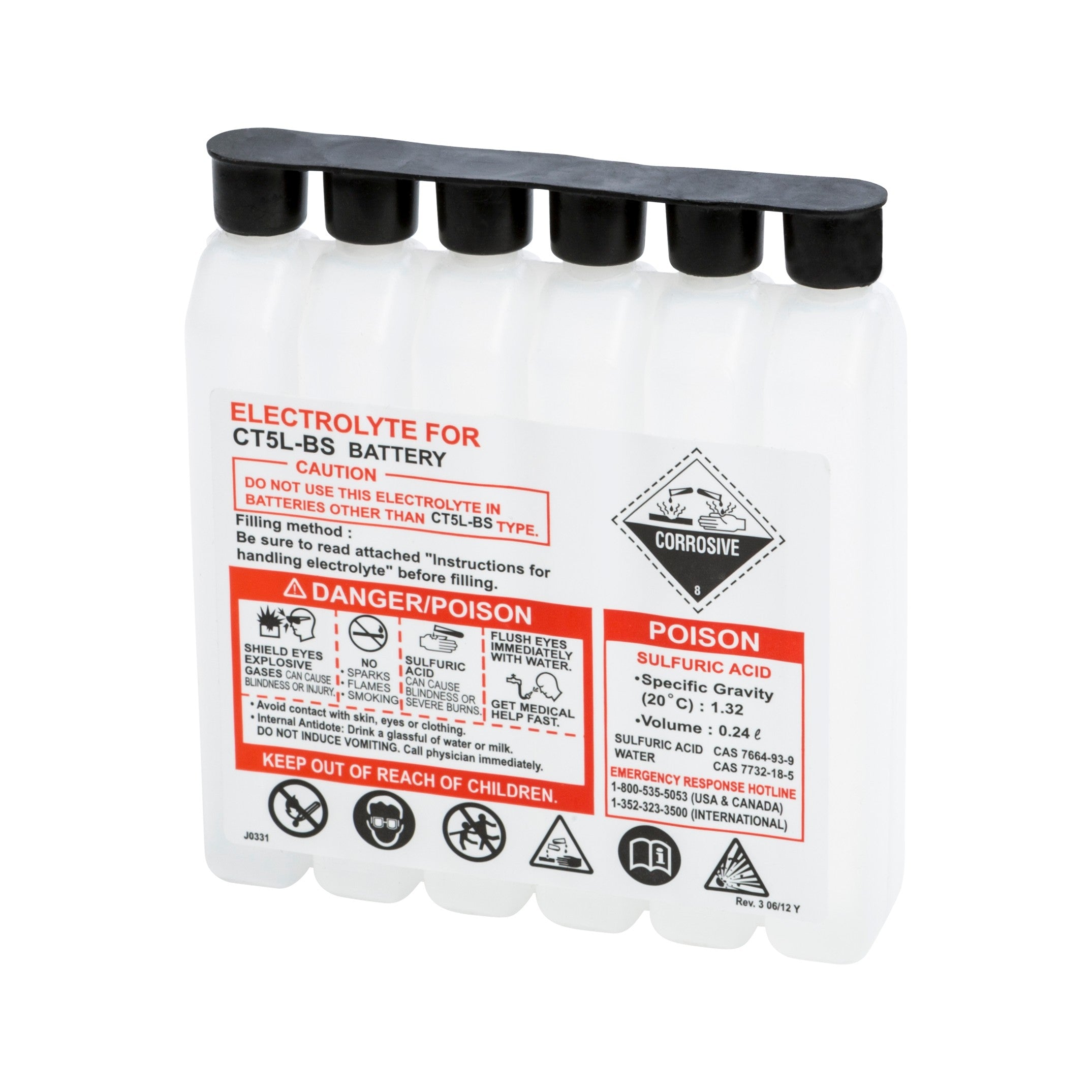 SEALED BATTERY ELECTROLYTE PACK 240CC - 49-3021