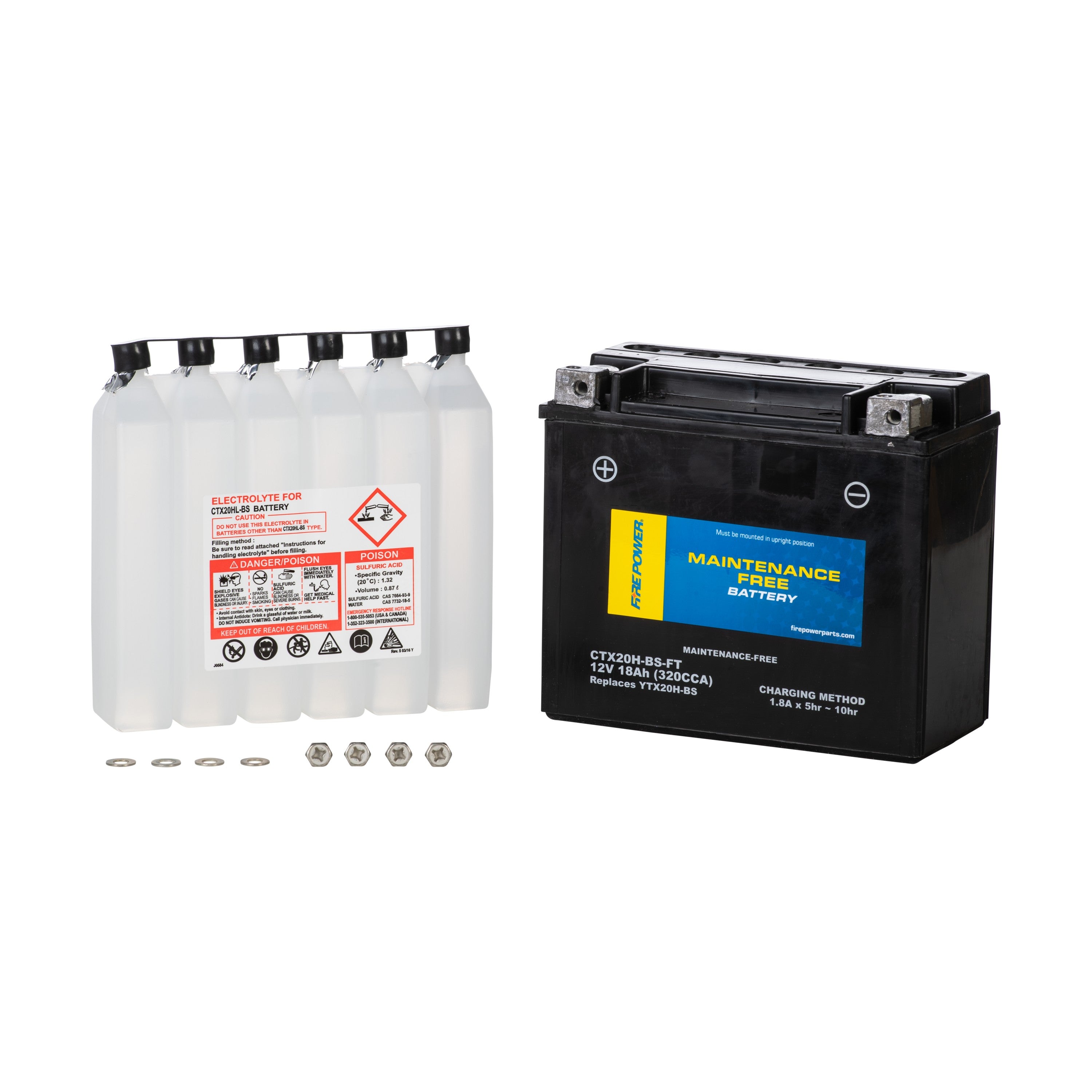 BATTERY CTX20H-BS-FT MAINTENANCE FREE - 49-3034